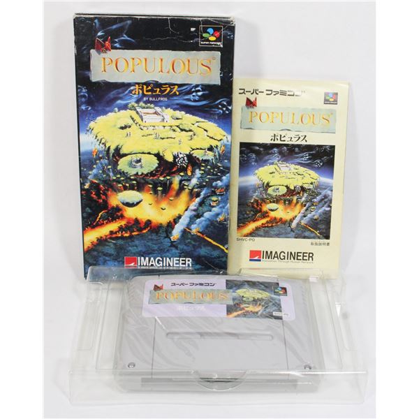 #154 Japan Super Famicom SNES  Populous CIB
