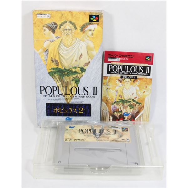 #155 Japan Super Famicom SNES Populous II CIB