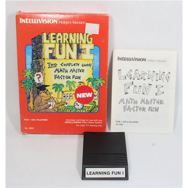 #173 Intellivision Game Learning Fun I CIB Rare