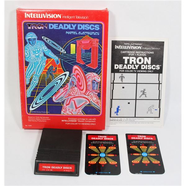 #183 Intellivision Game  Tron Deadly Discs CIB