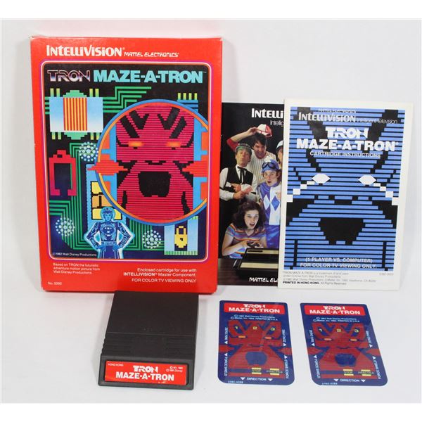 #189 Intellivision Game Tron Maze-A-Tron CIB