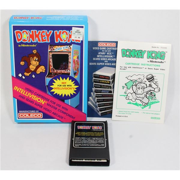 #198 Intellivision Game Donkey Kong CIB Variant