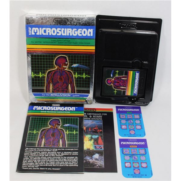 #216 Intellivision Imagic Microsurgeon Game CIB
