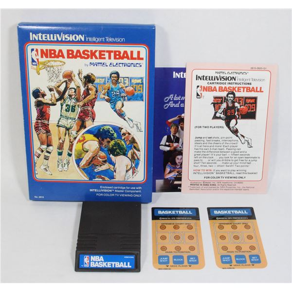 #228 Intellivision Game NBA Basketball CIB