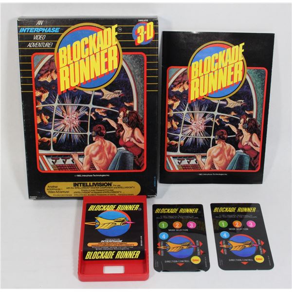 #240 Intellivision Game Blockade Runner 3-D CIB