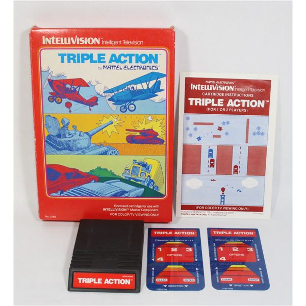 #246 Intellivision Game Triple Action CIB