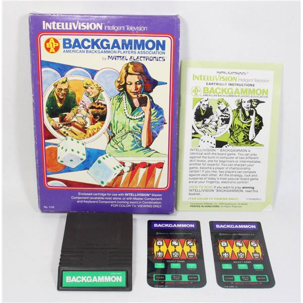 #261 Intellivision Game Backgammon CIB