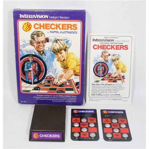 #262 Intellivision Game Checkers CIB