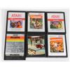 Image 1 : #289 Lot of 6 Atari 2600 Games E.T. Laser Volley