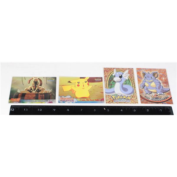 #396 Lot of 4 Topps TV Pokémon Cards 1998
