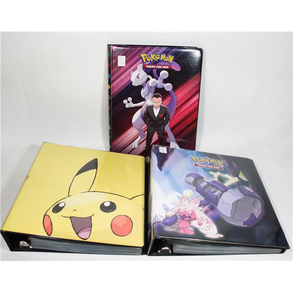 #401 Lot of 3 Pokémon Trading Card Binders