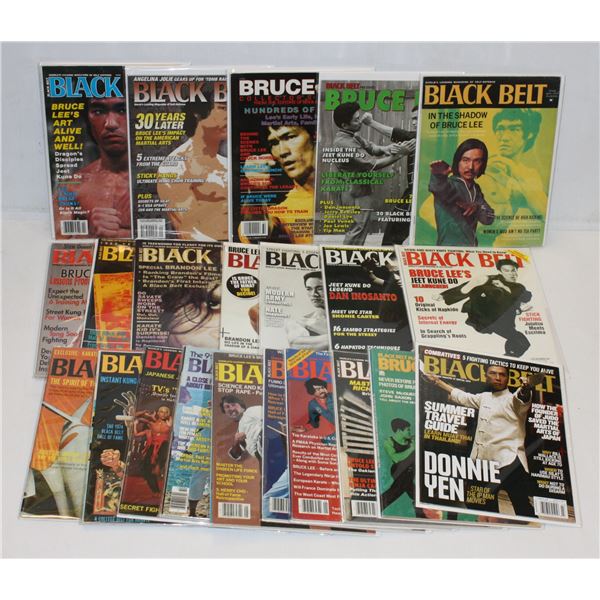 #419 Lot of 23 Black Belt Magazine Assorted Eras