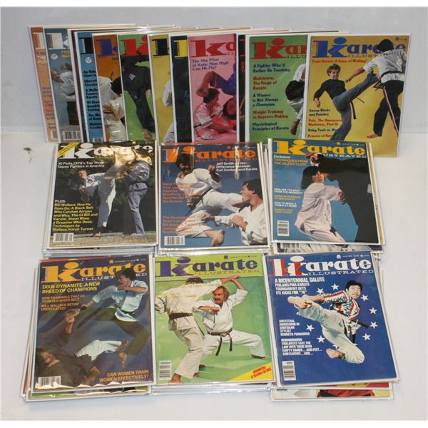 #420 Lot of 63 Karate Illustrated Magazines