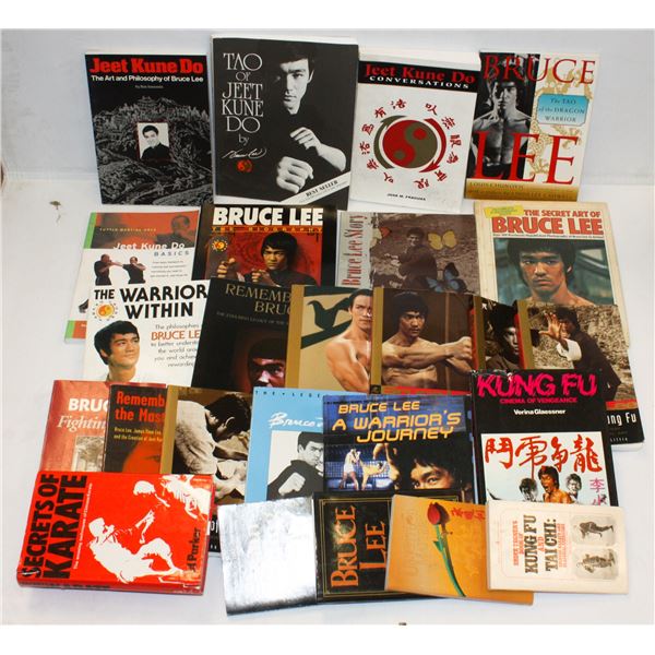 #426 Lot of 25 Bruce Lee and Kung Fu Books