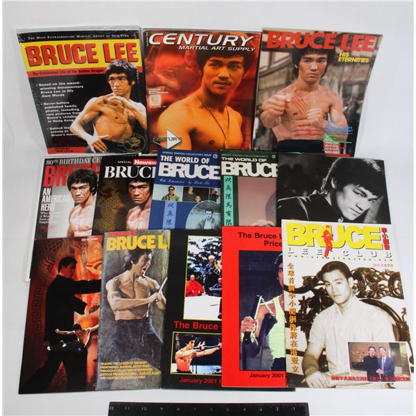 #429 Lot of 13 Assorted Bruce Lee Magazines