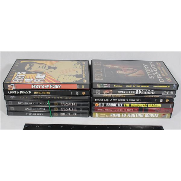 #432 Lot of 13 Bruce Lee DVD'S Assorted Movies