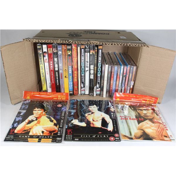 #433 28 Chinese Language Bruce Lee DVD's VCD's