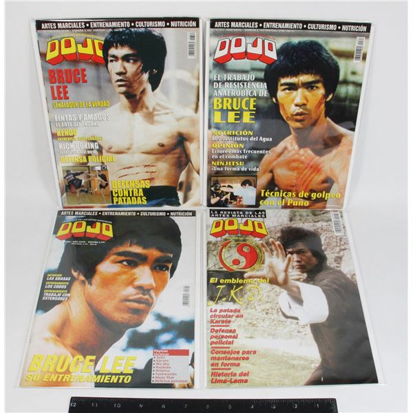 #571 Lot of 4 DOJO Bruce Lee Spanish Magazines
