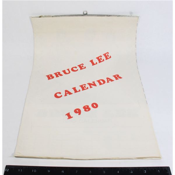 #593 1980 Bruce Lee Calender Unused w/ Cover