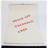 Image 1 : #593 1980 Bruce Lee Calender Unused w/ Cover