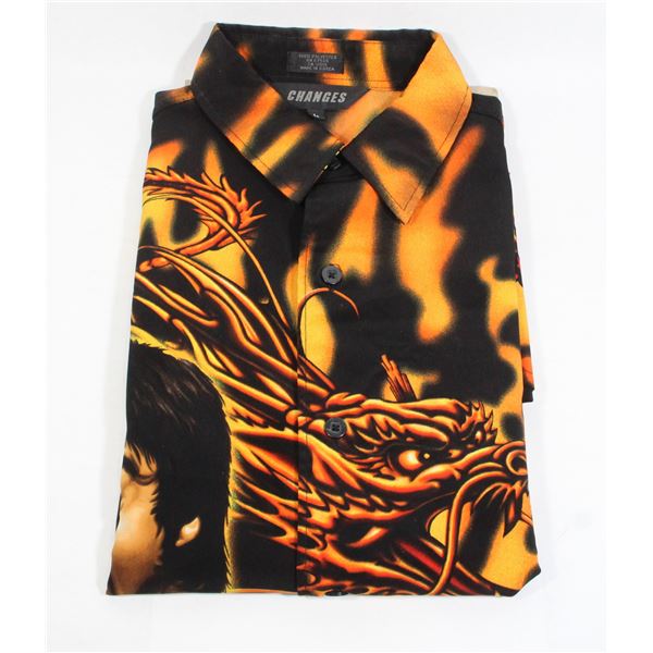 #627 Bruce Lee Collared Shirt NOS Changes Tag