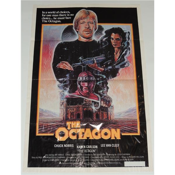 #643 1980 Chuck Norris The Octagon Poster 41 x 27