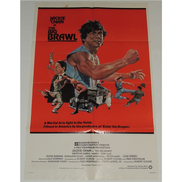 #644 1980 Jackie Chan The Big Brawl Poster 41x27