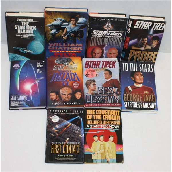 #705 9 Hardcover Star Trek Books Assorted