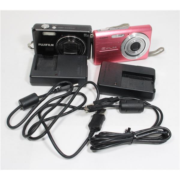 #717 Casio 7.2 Fujifilm 10 MP Digital Camera Lot