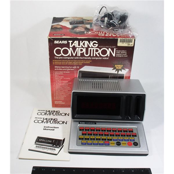 #728 1986 Sears Talking Computer Boxed Working!