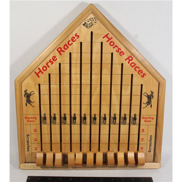 #734 Wood Horse Races Game Rascal Toys Canada