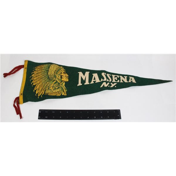 #747 1900's Pennant Massena New York USA