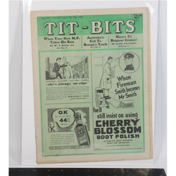 #769 Tit-Bits Magazine #3220 May 4th 1945 WW2