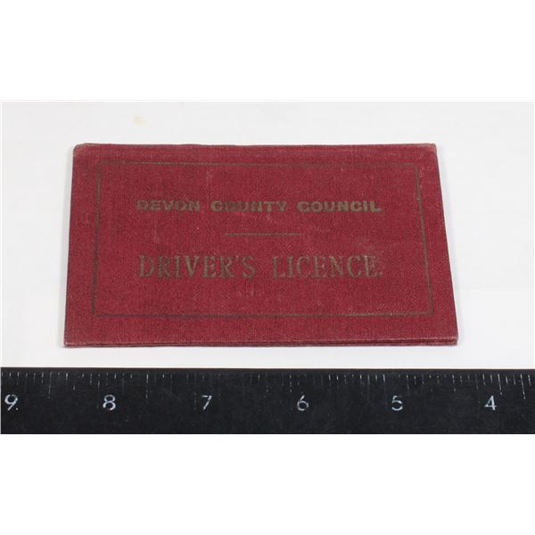 #836 1931 Devon United Kingdom Drivers Licence
