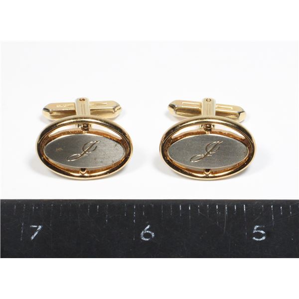 #849 Vintage Jewelry Men's Cufflinks Monogrammed