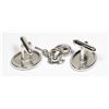 Image 2 : #852 Men's Tie Clip Cufflinks Monogrammed Set