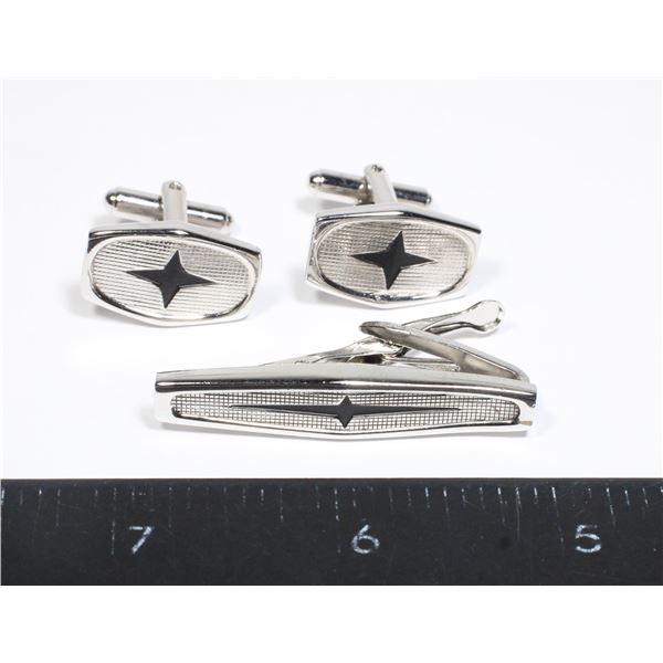 #853 Vintage Men's Tie Clip and Cufflink Set