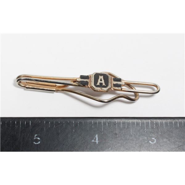 #858  7 Vintage Men's Tie Clip "A"