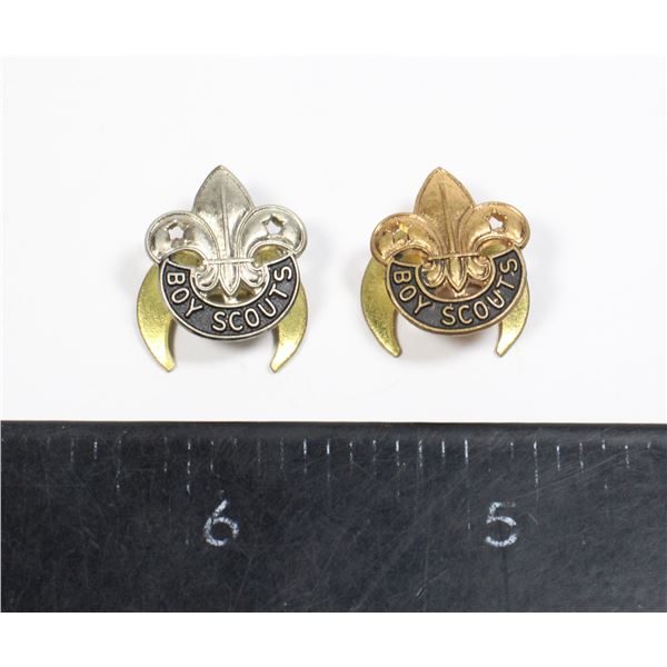 #860 Two Vintage Boy Scouts Button Pins