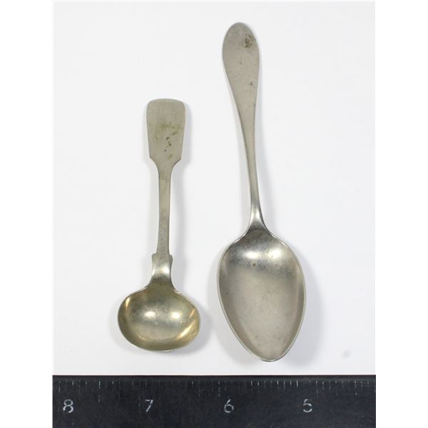 #878 Lot of 2 Silver Sterling Hallmarked Spoons