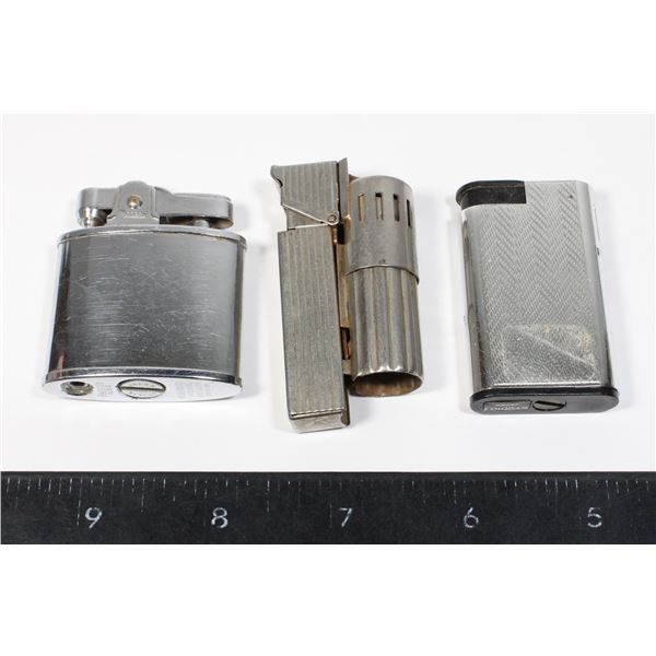 #880 Lot of 3 Vintage Pocket Lighters