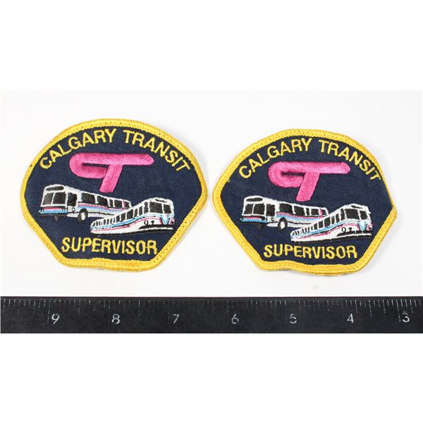 #881 Calgary Transit Supervisor Patch Set of 2