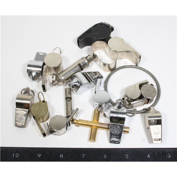 #885 Lot of Vintage Whistles Assorted types