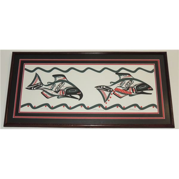#887 First Nations Art Salmon Signed Patrick Amos