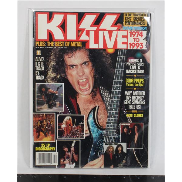 #902 KISS Live 1974-1993 Magazine October 1993