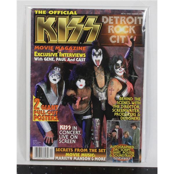 #908 Official KISS Detroit Rock City Movie Mag