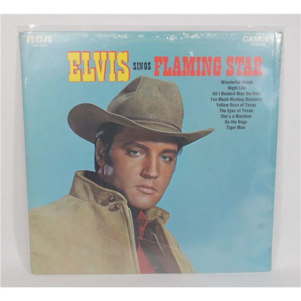 #915 Sealed Elvis Sings Flaming Star Vinyl Record