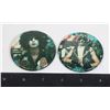 Image 1 : #919 2 1970's KISS Band Fans buttons small size