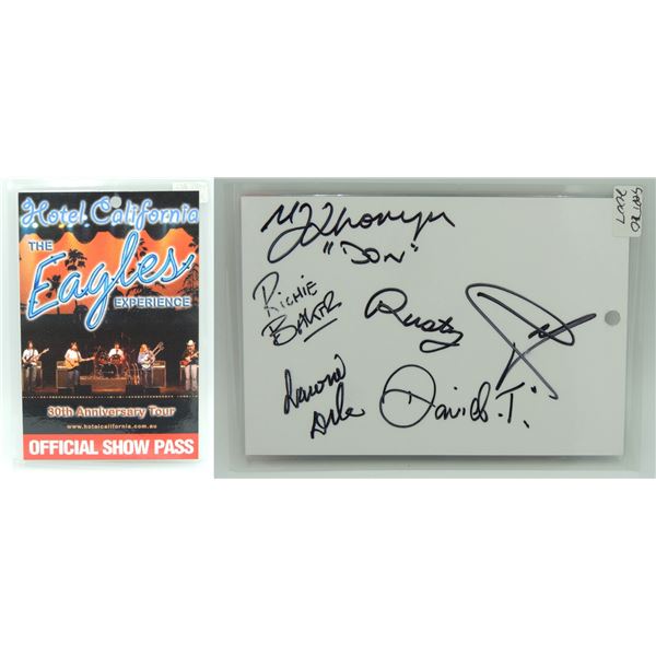 #924 Signed The Eagles Band Showpass w/ ticket