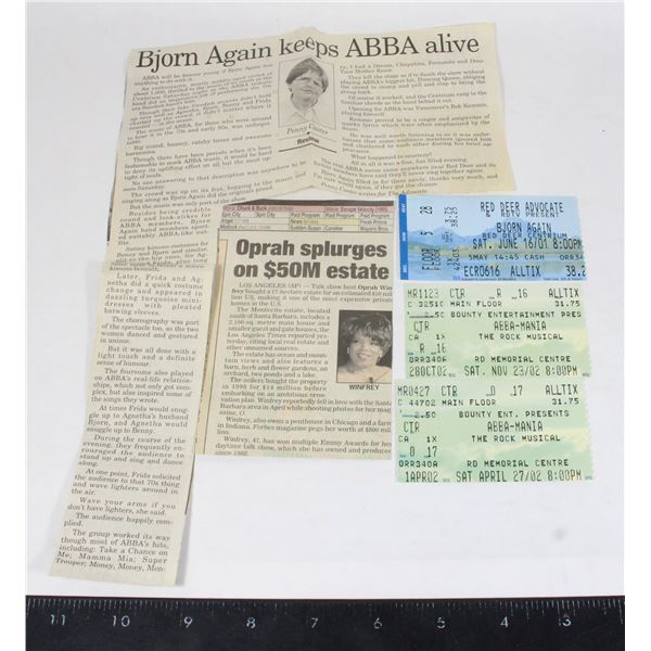 #943 ABBA Bjorn Again Ticket Stubs Assorted